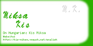 miksa kis business card